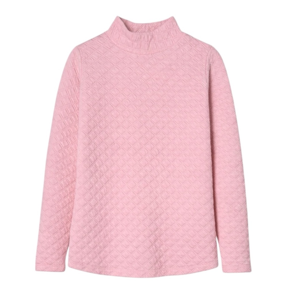 Crewcuts Girls Quilted Mockneck Pullover Powderpuff Pink Size XL 12-14 #BU362